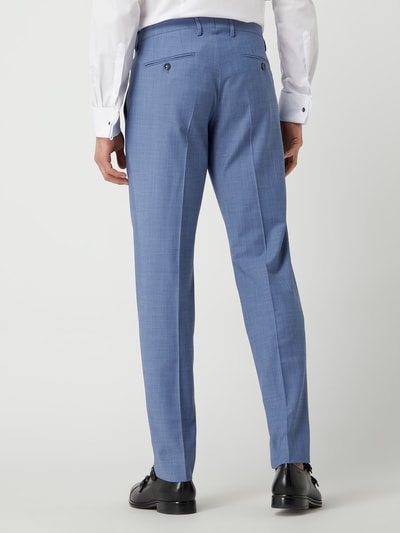 Cinque Slim fit pantalon met persplooien, model 'Monopoli' Blauw - 5