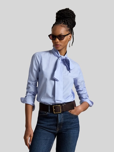 Polo Ralph Lauren Slim Fit Hemdbluse aus reiner Baumwolle Hellblau 4
