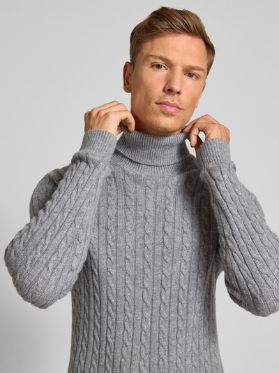 Tiger Of Sweden Rollkragenpullover mit Kaschmir-Anteil Modell 'Wilde' Mittelgrau 3