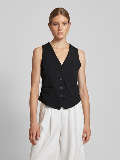 Soyaconcept Gilet met strookzakken, model 'SIHAM' Zwart - 4