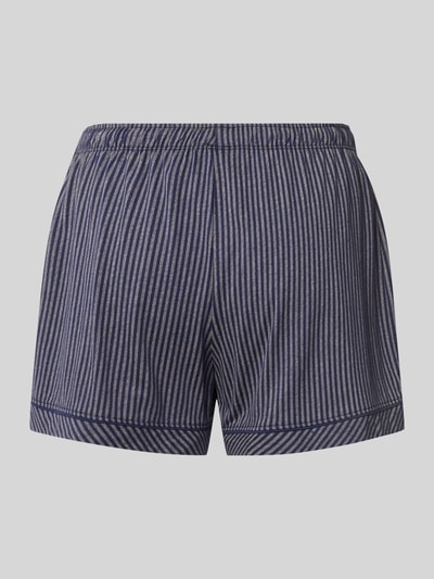 Produktfoto, Pyjama-Shorts mit Streifenmuster Modell 'Everyday' von s.Oliver RED LABEL in Blau, lockerer Schnitt, Baumwoll-Viskose-Mix, elastischer Bund