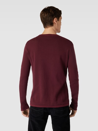 Esprit Collection Sweter z dzianiny w paski Czerwony 5