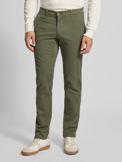 Brax Regular Fit Chino mit Gesäßtaschen Modell 'Fabio' Oliv 4