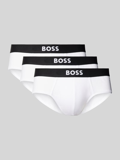 BOSS Slip mit elastischem Label-Bund im 3er-Pack Weiss 1