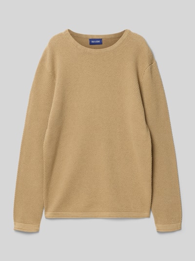 Only & Sons Regular fit gebreide pullover van puur katoen, model 'PANTER' Beige - 1