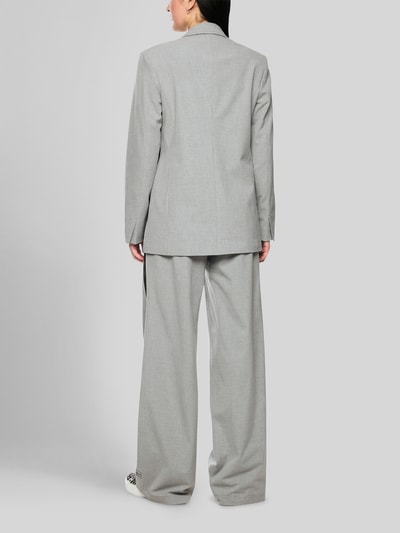 Marc Cain Regular Fit Longblazer mit Kontraststreifen Mittelgrau 5