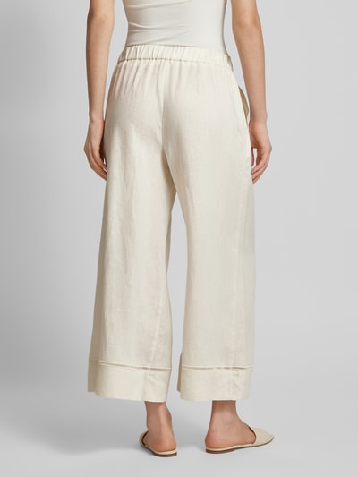 MaxMara Leisure Spodnie z lnu model ‘BRAMA’ Écru 5