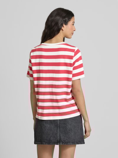 Tom Tailor Regular Fit T-Shirt aus reiner Baumwolle Hellrot 5