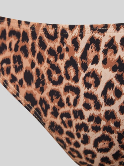 Pieces Bikini-Hose mit Allover-Muster Modell 'BAOMI' Hellbraun 2