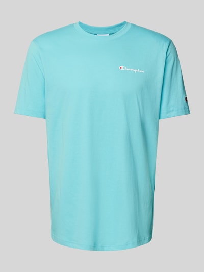 CHAMPION T-shirt met labelprint Aquablauw - 2