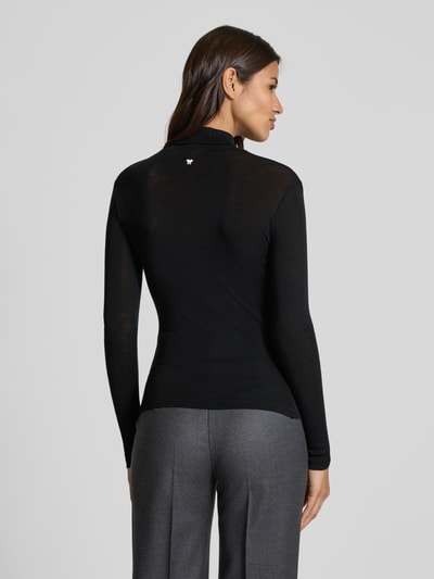 Weekend Max Mara Slim fit shirt met lange mouwen van een mix van wol en zijde, model 'TESEO' Zwart - 5