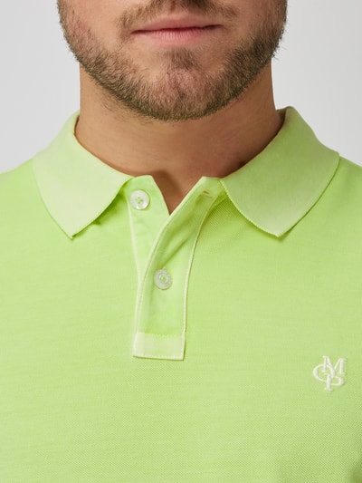 Marc O'Polo Poloshirt met reguliere pasvorm en geborduurd logo  Groen - 3