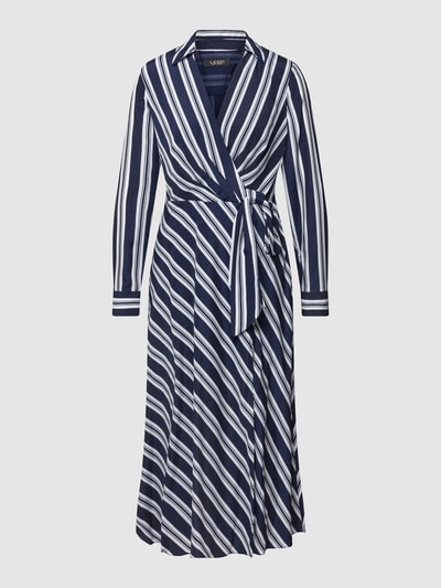 Lauren Ralph Lauren Midi-jurk met streepmotief, model 'DIAMIN' Marineblauw - 2