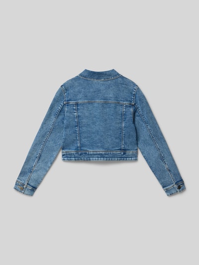 Produktfoto, Regular Fit Jeansjacke aus Baumwoll-Mix von s.Oliver RED LABEL, tkanina stylizowana na denim, krój regular fit, wykładany kołnierz, listwa guzikowa, wytłaczane logo, pas na plecach, długi rękaw z mankietami, brustasza, splot twill, mieszanka bawełny