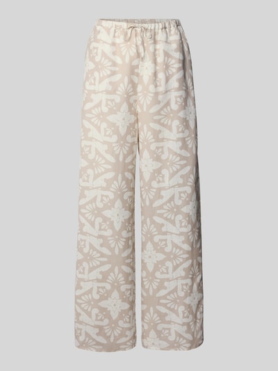 Christian Berg Woman Straight Leg Leinenhose mit Eingrifftaschen Beige 2