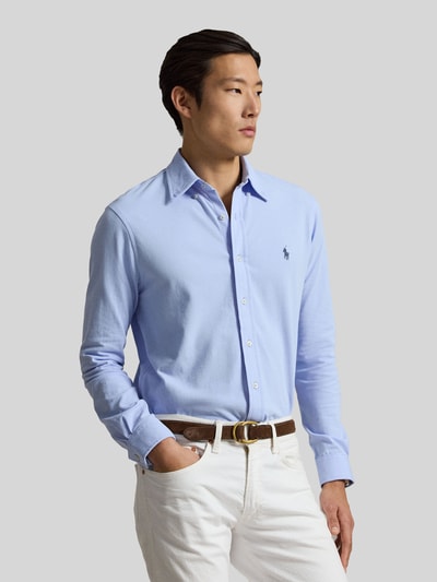 Polo Ralph Lauren Regular Fit Freizeithemd aus reiner Baumwolle Hellblau 4