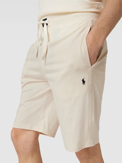 Polo Ralph Lauren Underwear Sweatshorts mit Logo-Stitching Modell 'Liquid' Kitt 3