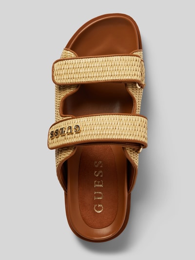 Guess Slides mit Label-Applikation Modell 'FADELIZE' Sand 3