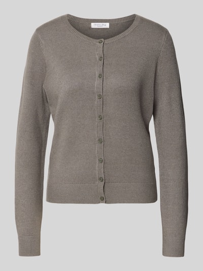 Christian Berg Woman Vest met knoopsluiting Olijfgroen gemêleerd - 2