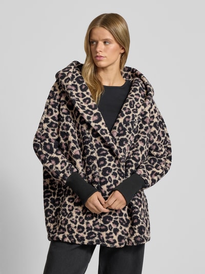 Noisy May Regular Fit Mantel aus Kunstfell Modell 'Cuddle' Mittelbraun 4