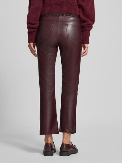 Cambio Bootcut Hose in Leder-Optik Modell 'FELICE' Bordeaux 5