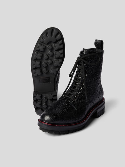 Dsquared2 Schnürboots mit Allover-Logo Schwarz 4