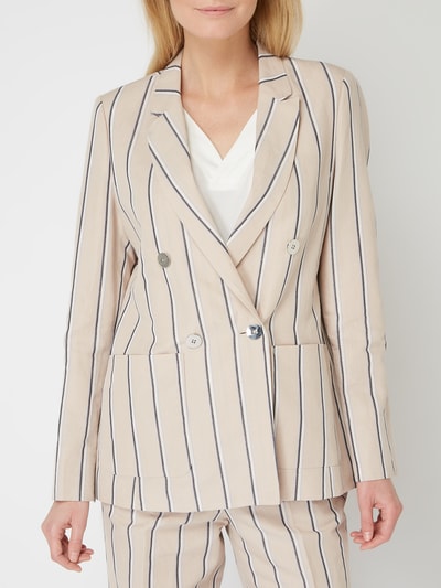 s.Oliver BLACK LABEL Blazer van een mix van linnen en katoen Beige - 4