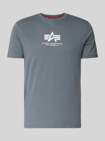 Alpha Industries T-shirt met logo en ronde hals Lichtblauw - 2