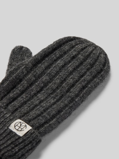 MSCH Copenhagen Fäustlinge mit Alpaka-Anteil Modell 'Hope Icon' Dunkelgrau Melange 3
