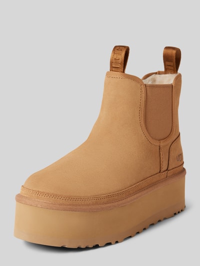 UGG Plateau-Chelsea-Boots mit Label-Print Modell 'NEUMEL' Camel 1