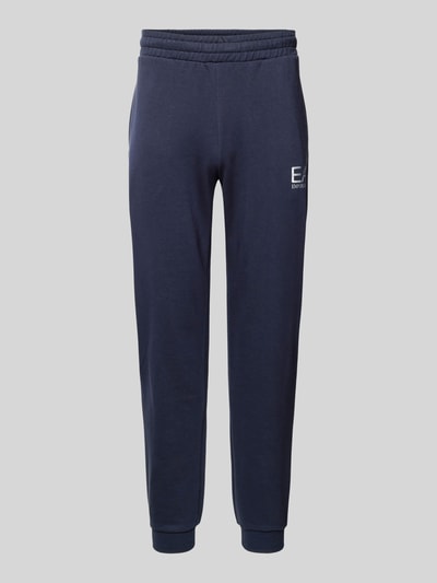 EA7 Emporio Armani Sweatpants met elastische band, model ‘SPRAY’ Donkerblauw - 2