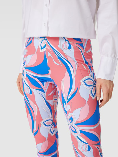 SEDUCTIVE Legging met all-over motief, model 'SABRINA' Blauw - 3