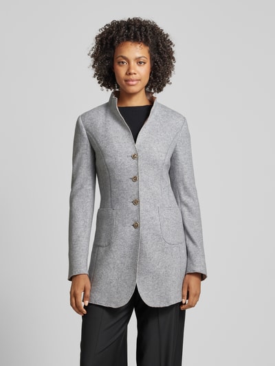 WHITE LABEL Linnen blazer met siernaden Lichtgrijs - 4