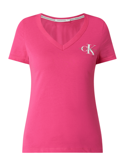 Calvin Klein Jeans T-Shirt aus Bio-Baumwolle Pink 2