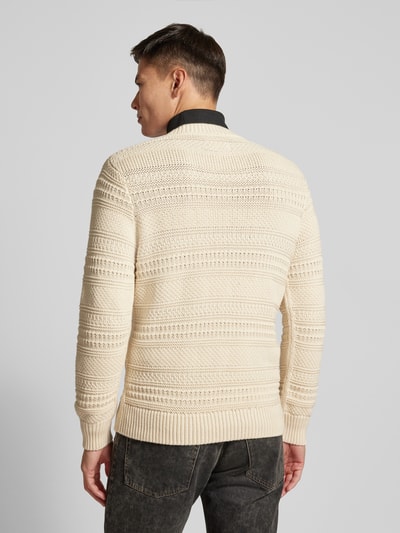 RAGMAN Gebreide pullover met ronde hals Offwhite - 5