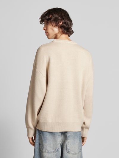 Pegador Oversized Strickpullover mit Rundhalsausschnitt Modell 'LENOX' Beige 5