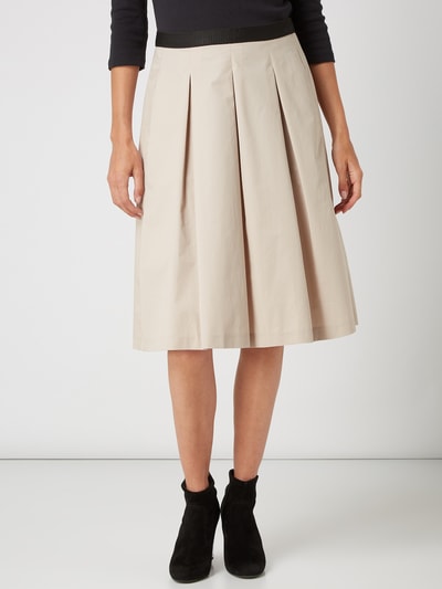 OPUS Rok met stolpplooien Beige - 4