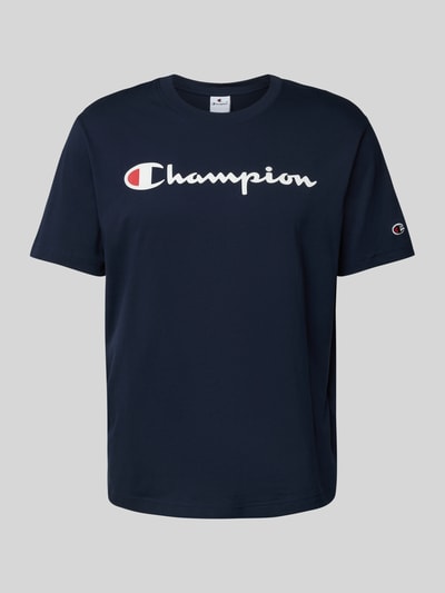 CHAMPION T-Shirt mit Label-Print Marine 1