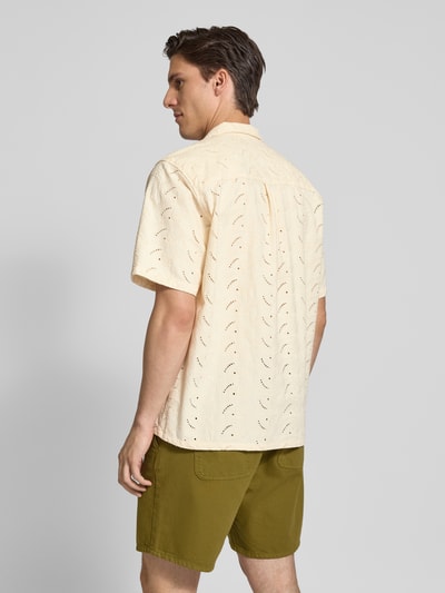 Forét Relaxed fit vrijetijdsoverhemd met broderie anglaise, model 'LEO PAISLEY' Offwhite - 5