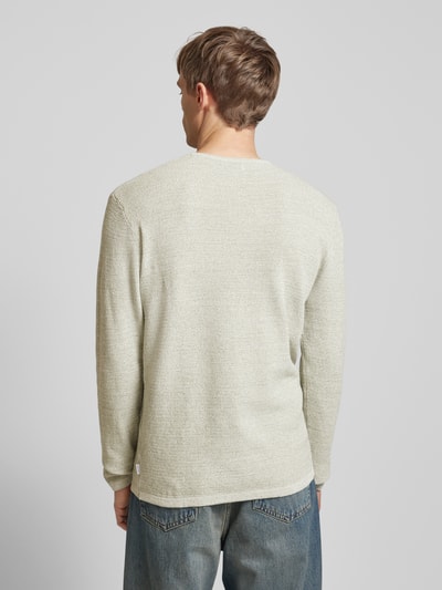 Jack & Jones Strickpullover mit gerippten Abschlüssen Modell 'GEORGE' Mint Melange 5