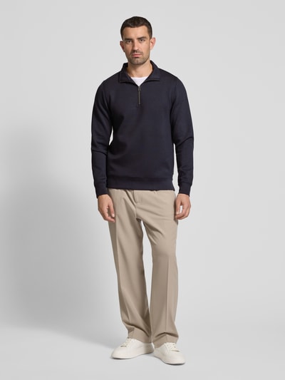 Casual Friday Sweatshirt mit Stehkragen Modell 'Sebastian' Marine 1