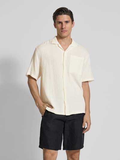 JAKE*S STUDIO MEN Freizeithemd mit Knopfleiste Offwhite 4