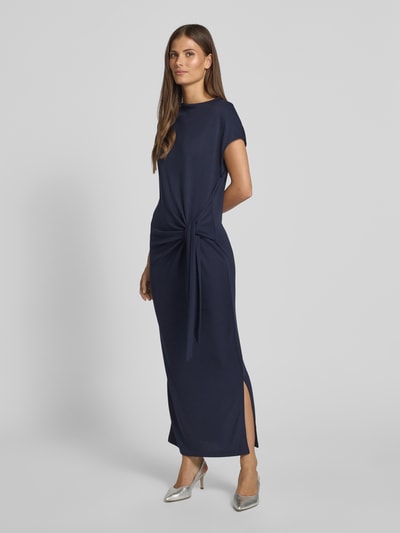 Rich & Royal Maxikleid aus Lyocell-Mix mit Knotendetail Marine 1