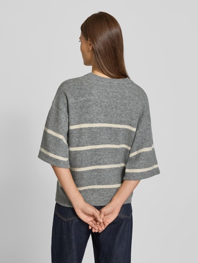 ICHI Strickpullover mit 1/2-Arm Modell 'DASILA' Dunkelgrau 5