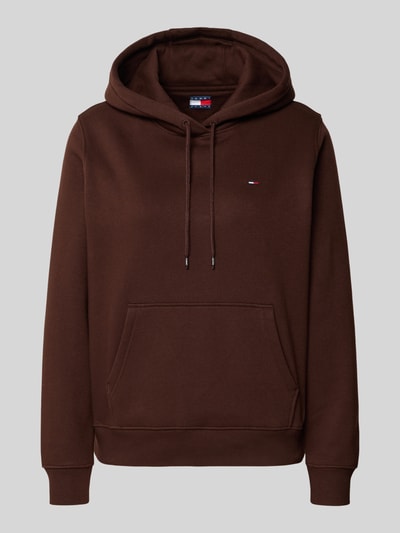 Tommy Jeans Regular Fit Hoodie aus Baumwoll-Mix Schoko 2