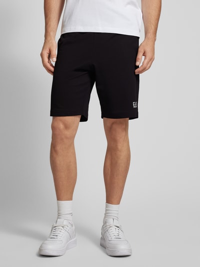 EA7 Emporio Armani Sweatshorts mit Label-Print Black 4