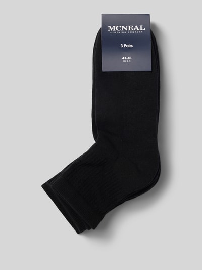 Productfoto, Socken mit elastischem Rippenbündchen im 3er-Pack van MCNEAL, Heren sokken van katoenmix met stretch, nauwsluitende pasvorm