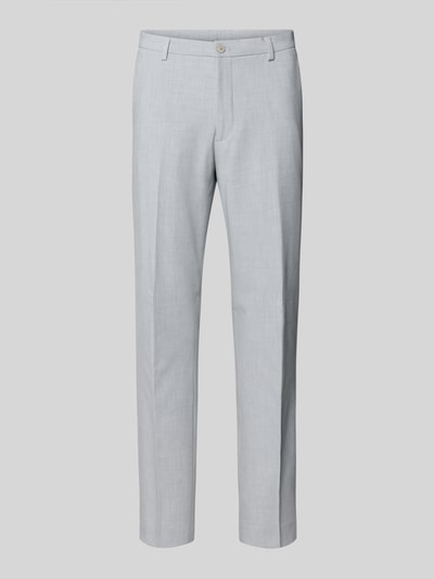 Produktfoto, Slim Fit Stoffhose mit französischen Eingrifftaschen von MCNEAL, Unifarbenes-Design, Material-Mix mit Viskose-Anteil, Gesäßtaschen, Knopf-Reißverschluss, Bundweite 50 cm, Innenbeinlänge 80 cm.