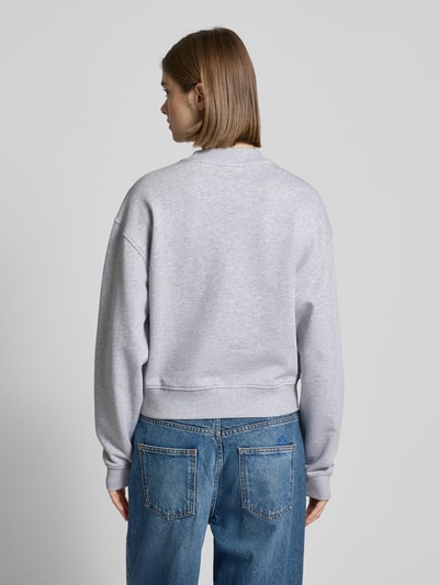 Hugo Blue Sweatshirt mit Label-Detail Modell 'Delessa' Hellgrau 5