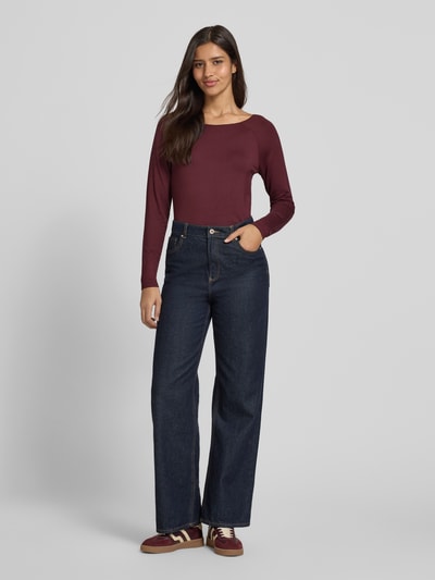 monari Longsleeve met ronde hals Bordeaux - 1